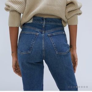 Everlane The Original Cheeky Jean in Washed Midnight Cropped Length Size 28